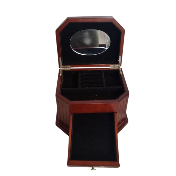 Vintage Bombay Company Mahogany Jewelry Box - Picture 9 of 14